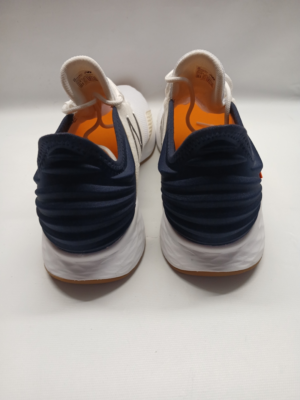 New Balance Men’s White & Navy Athletic Sneaker - Picture 12 of 15